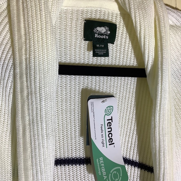 Roots Striped Open Cardigan NWT - Picture 2 of 4